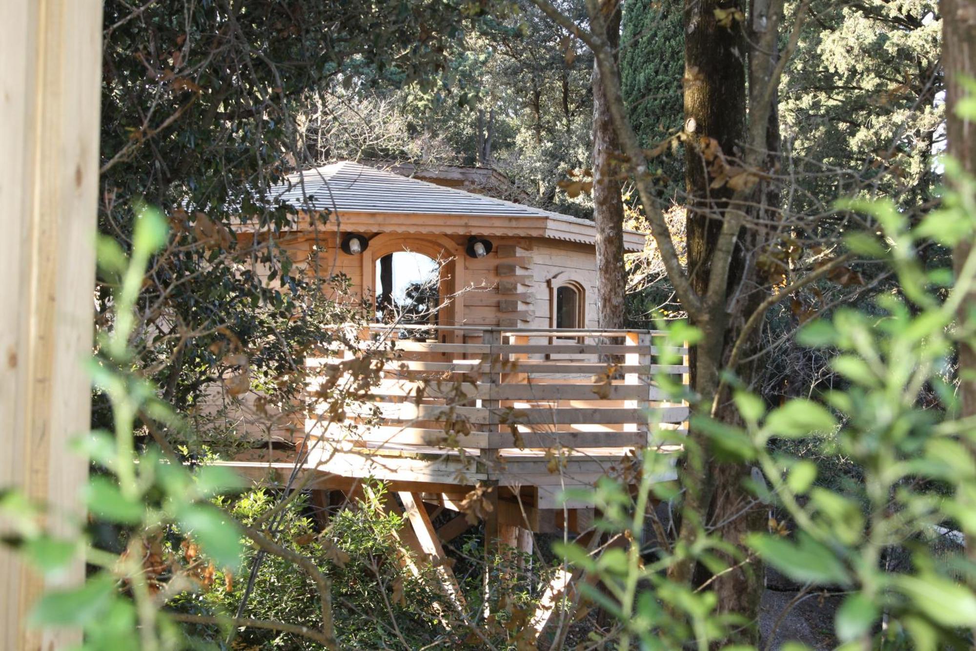Les Cabanes Dans Les Bois Logis Hotel Villedubert Eksteriør billede