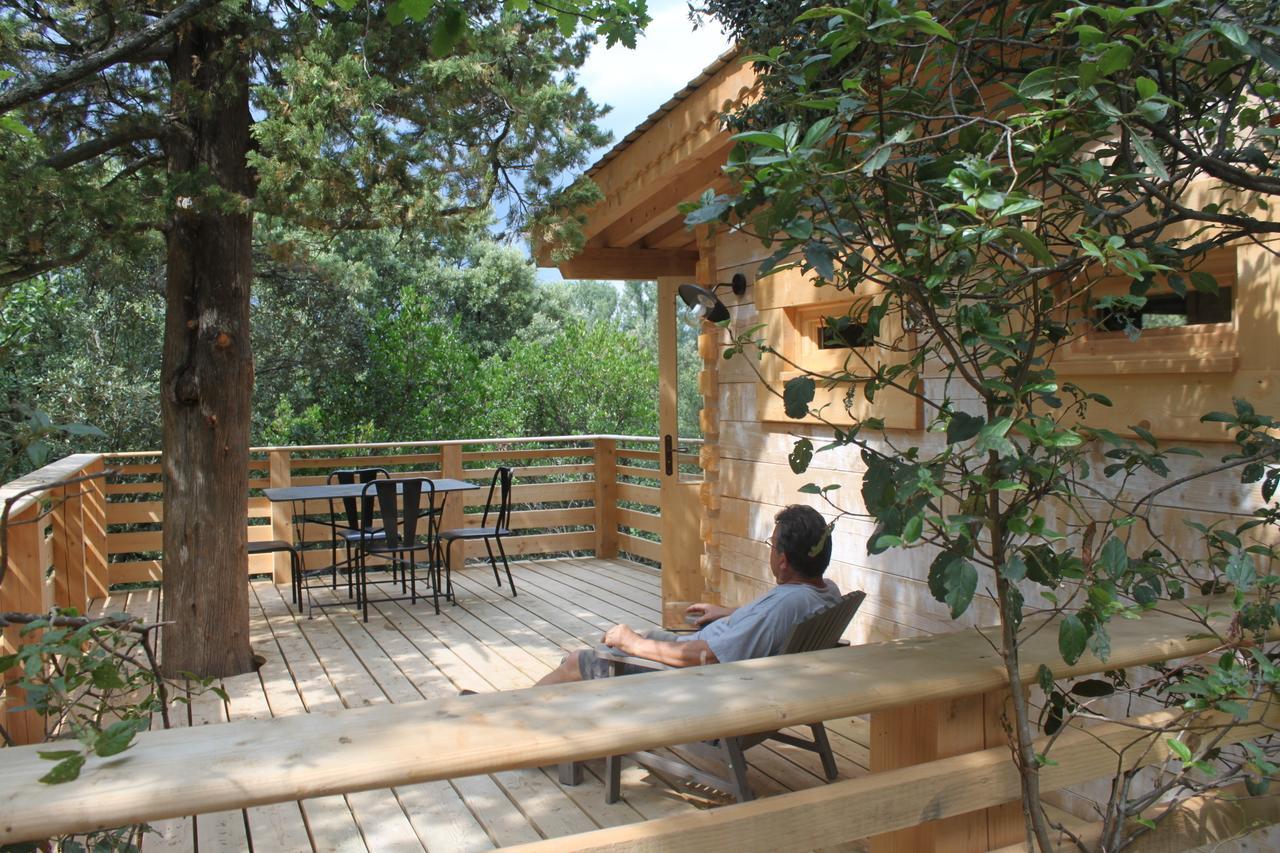 Les Cabanes Dans Les Bois Logis Hotel Villedubert Eksteriør billede